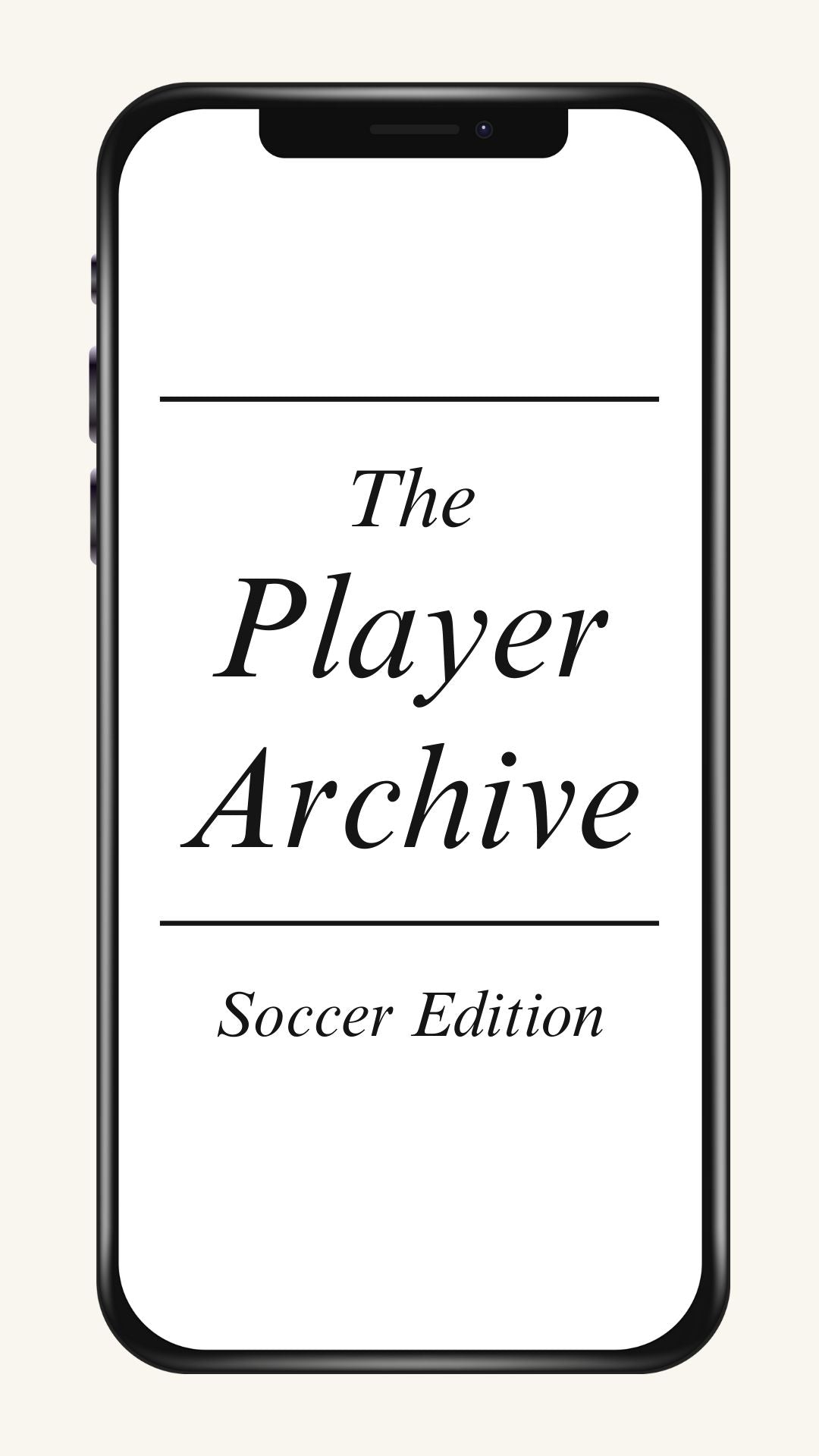 The Player Archive: Soccer Edition